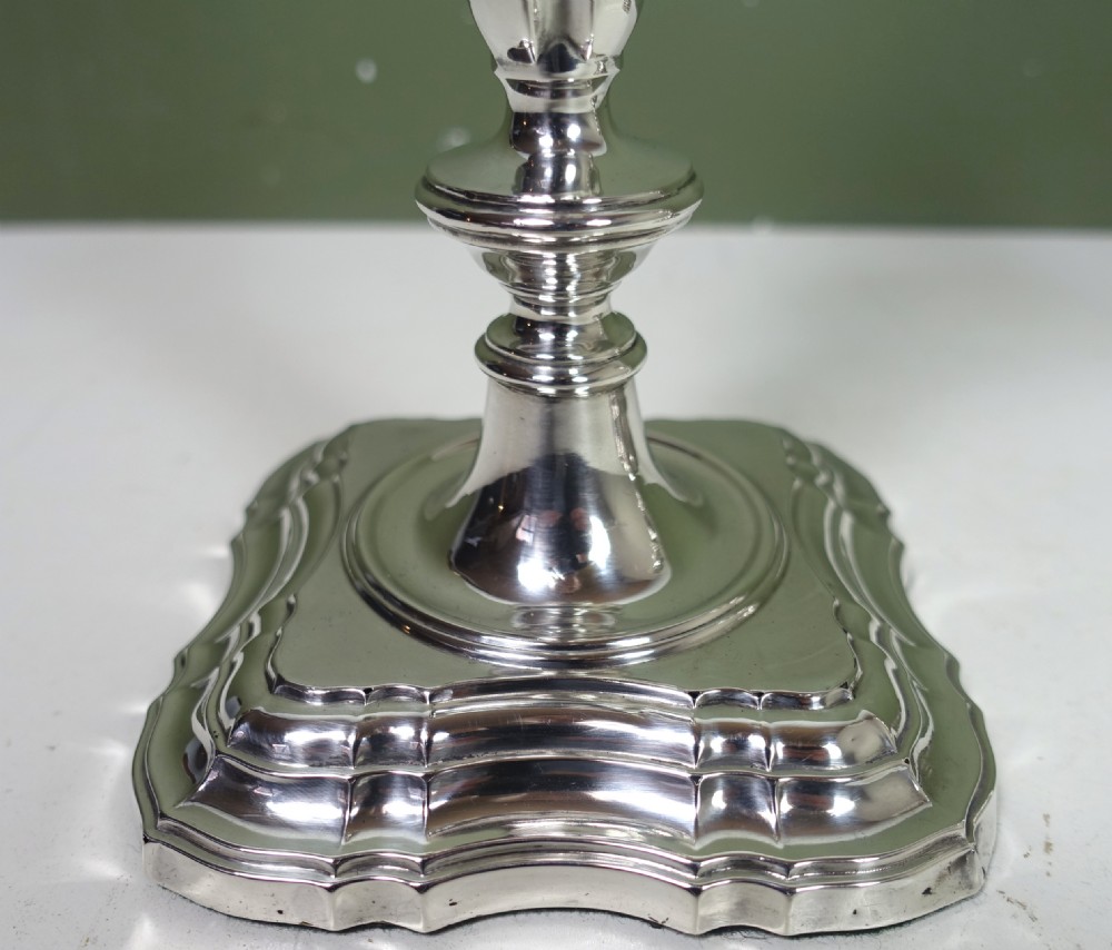 PAIR OF SILVER CANDLESTICKS 1913 View VI