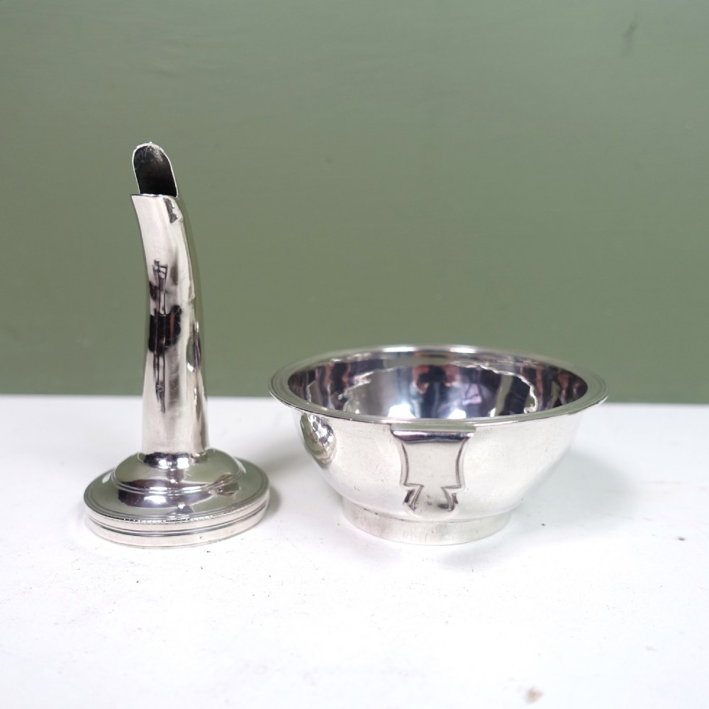 SOLID SILVER 19TH C WINE FUNNEL View III