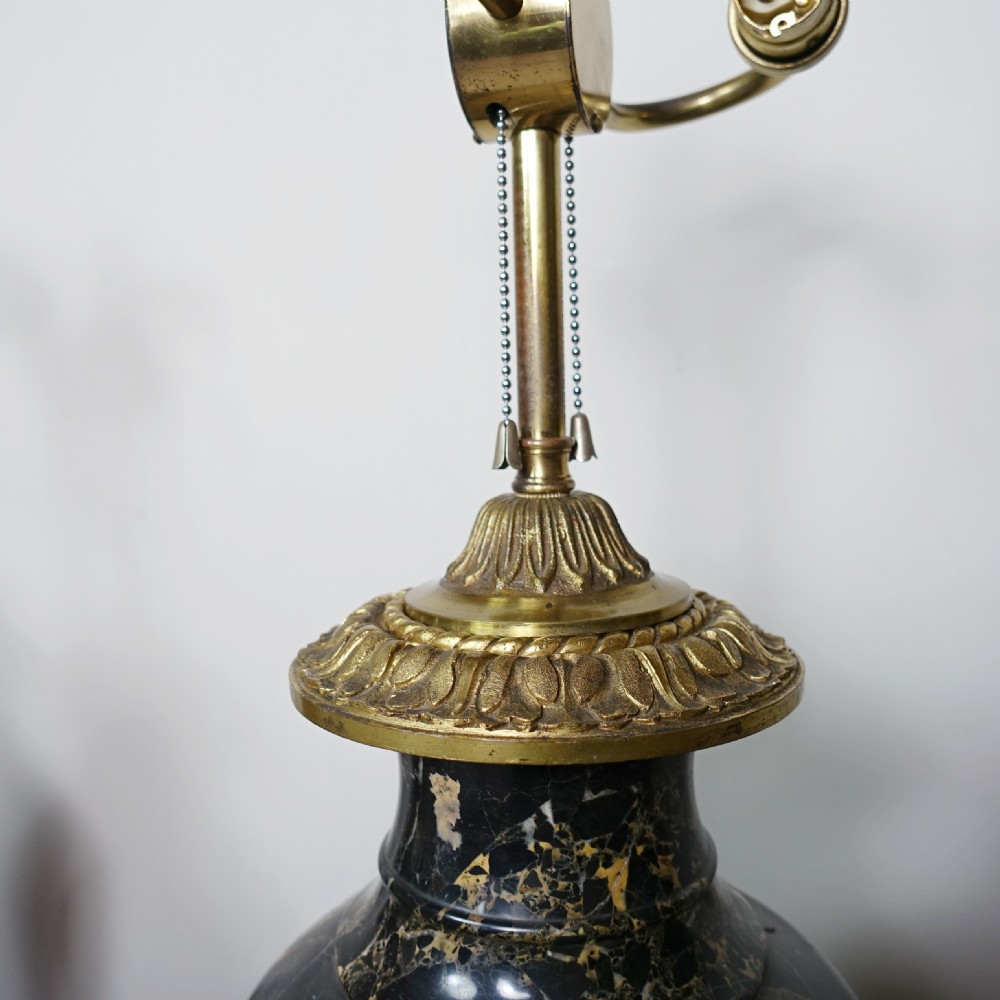 PAIR OF LARGE 19TH C MARBLE & ORMOLU LAMPS View IV