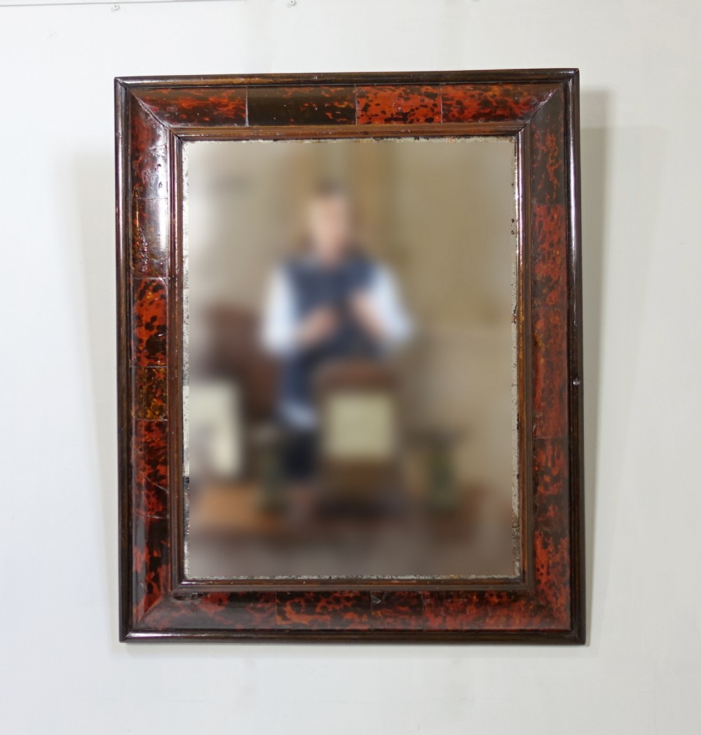 LARGE 18TH C TORTOISESHELL MIRROR