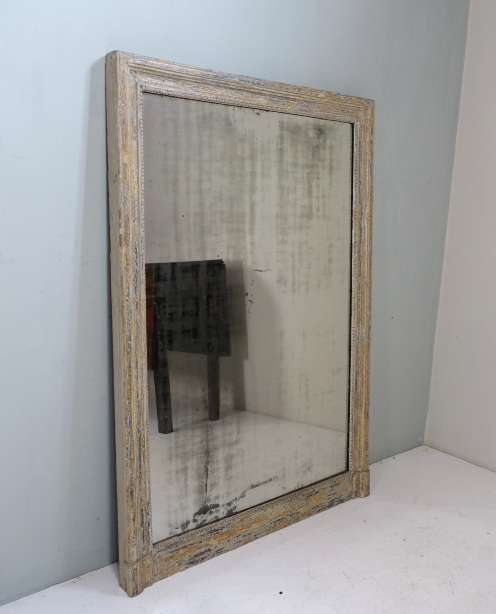 LARGE EARLY 19TH PAINTED MIRROR