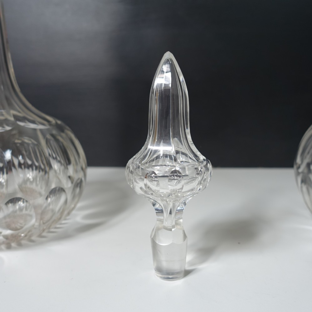 PAIR OF 19TH C CUT GLASS DECANTERS View III