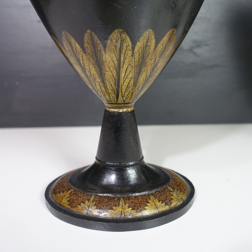 PAIR OF REGENCY TOLE CHESTNUT VASES View III