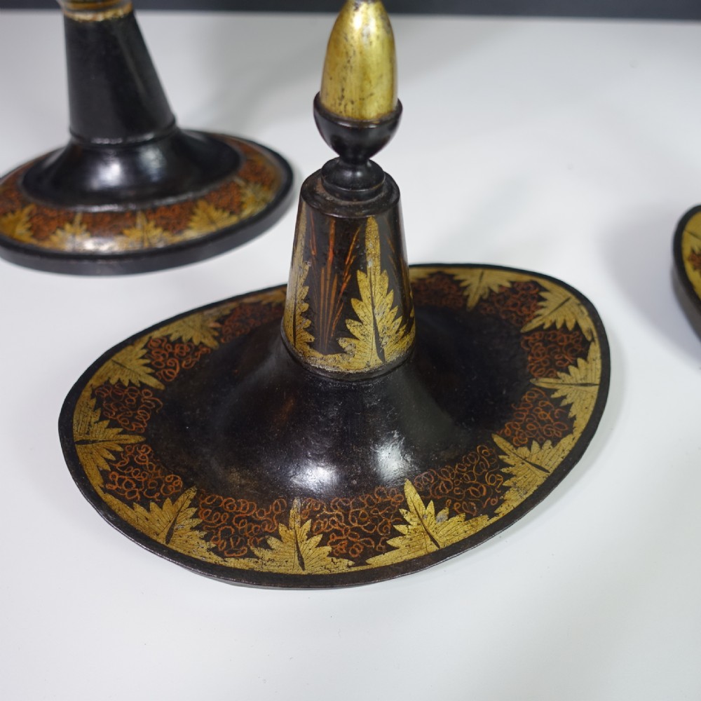PAIR OF REGENCY TOLE CHESTNUT VASES View V