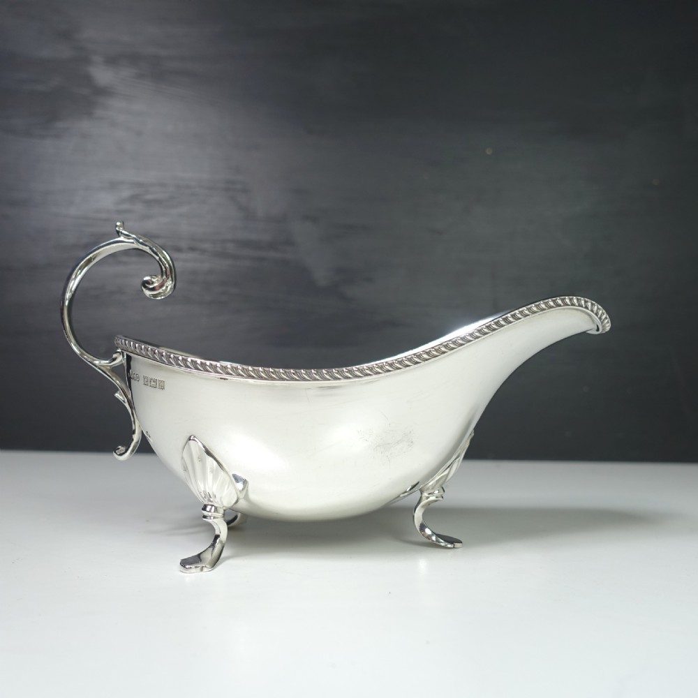SOLID SILVER SAUCE BOAT View IV