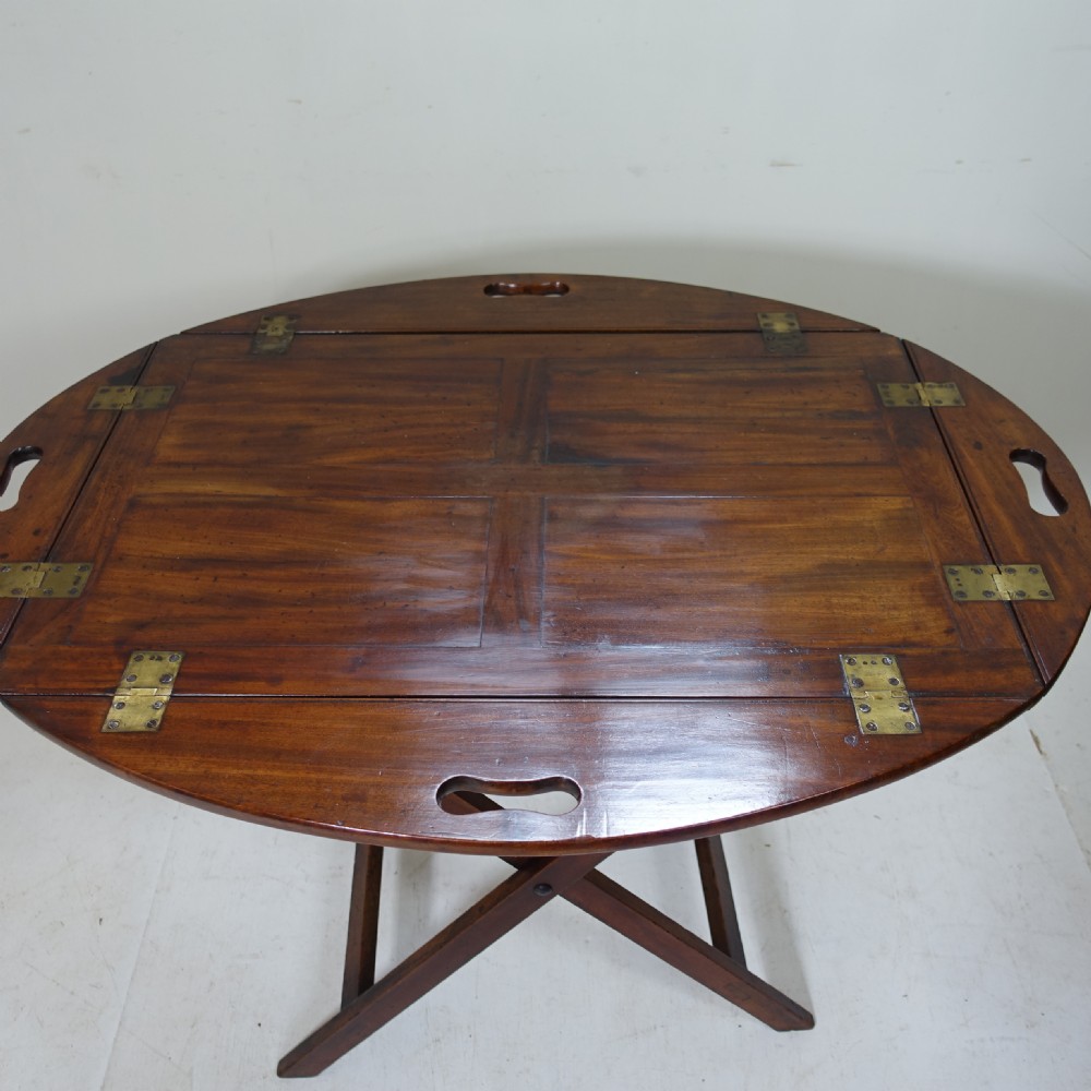 18TH C MAHOGANY BUTLERS TRAY & STAND View V