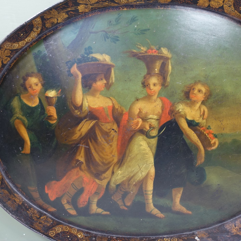 REGENCY PONTYPOOL TOLE TRAY 'FOUR SEASONS' View II