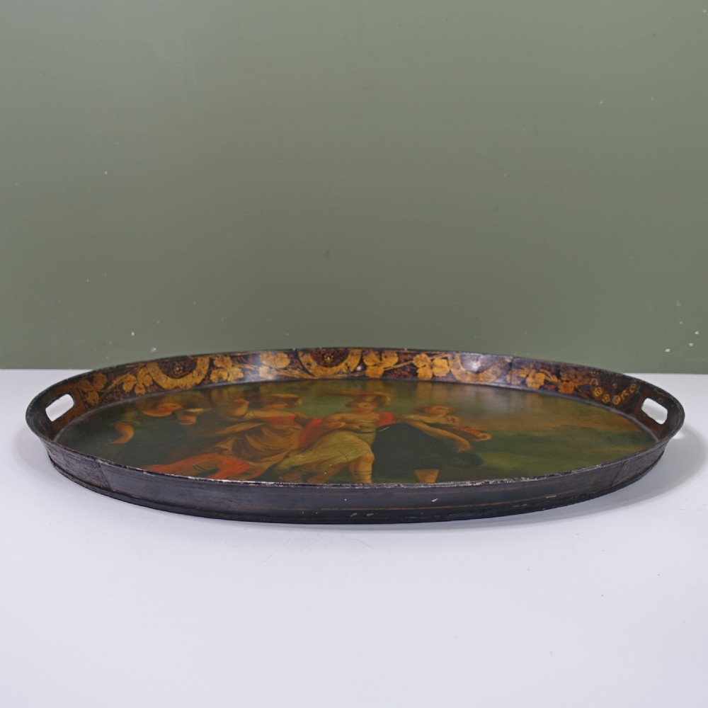 REGENCY PONTYPOOL TOLE TRAY 'FOUR SEASONS' View IV