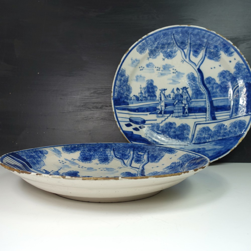 PAIR OF 18TH C DELFT CHARGERS View IV
