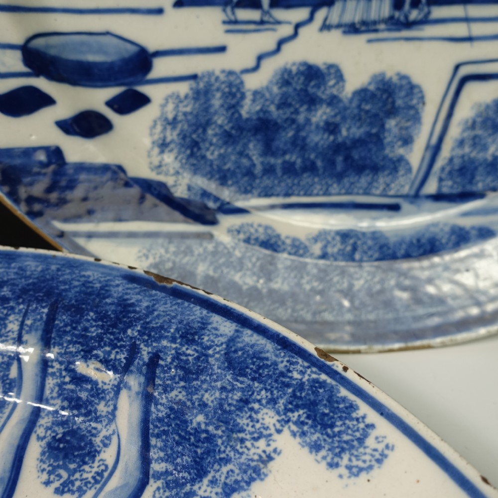 PAIR OF 18TH C DELFT CHARGERS View V
