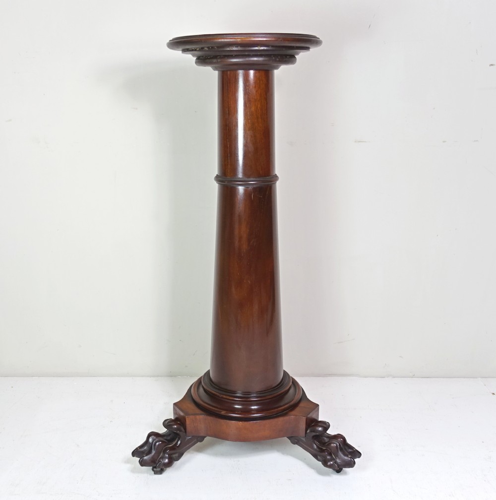 19TH C MAHOGANY PEDESTAL