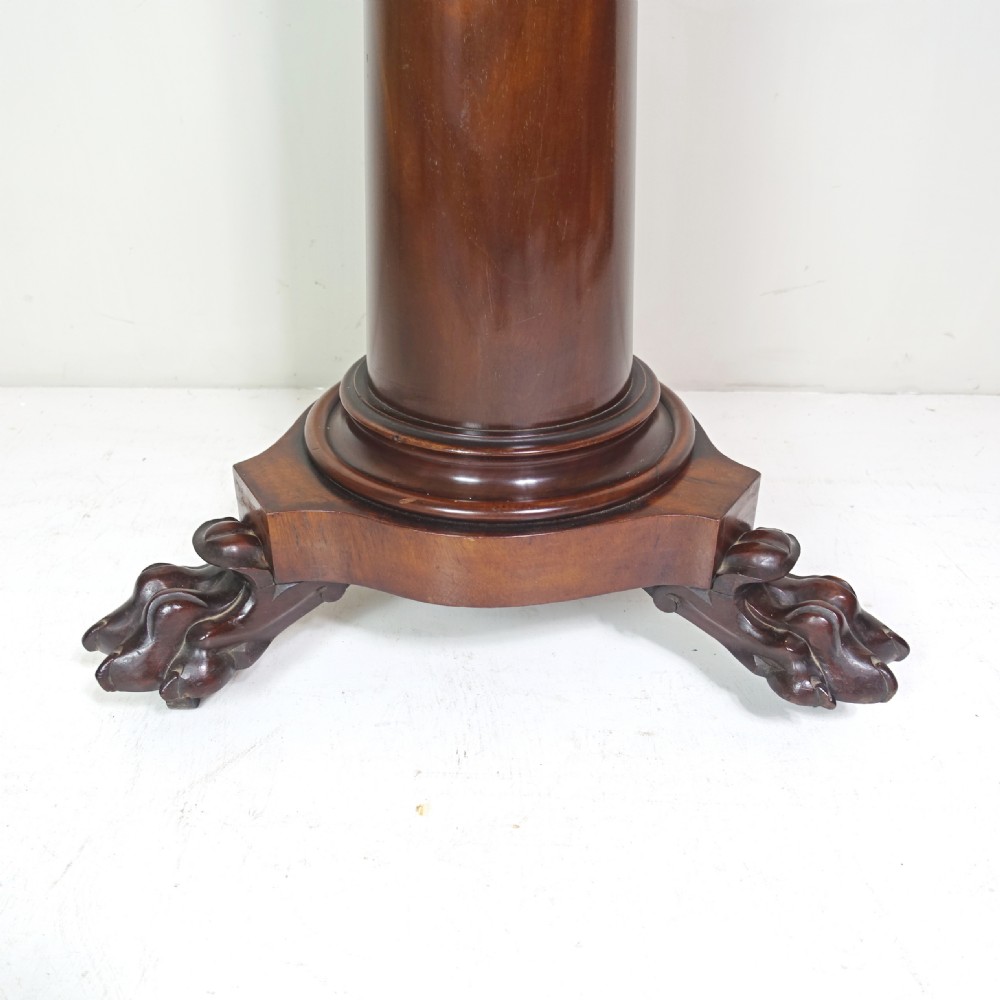19TH C MAHOGANY PEDESTAL View II