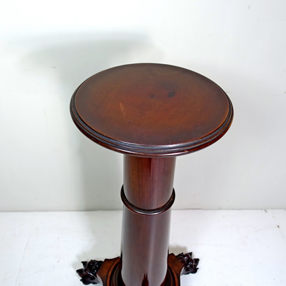 19TH C MAHOGANY PEDESTAL View IV
