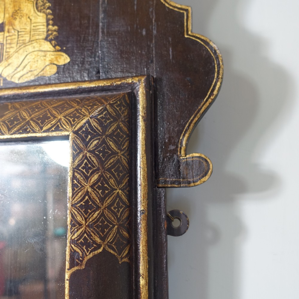 18TH C DECORATED LACQUER MIRROR View VI
