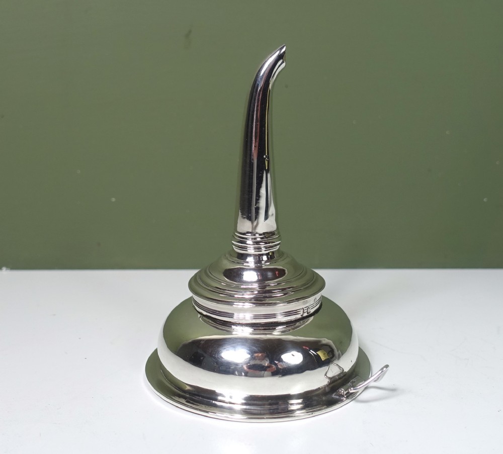 EARLY 19TH C SILVER WINE FUNNEL