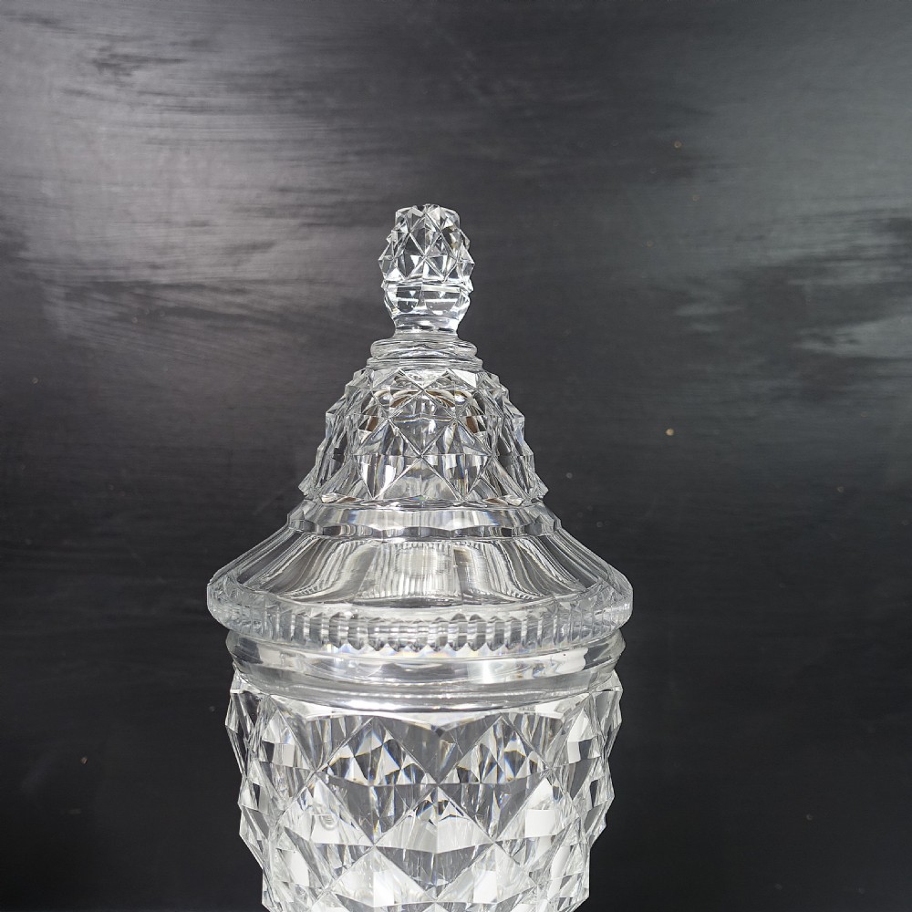PAIR OF 19TH C CUT GLASS VASES & COVERS View VII