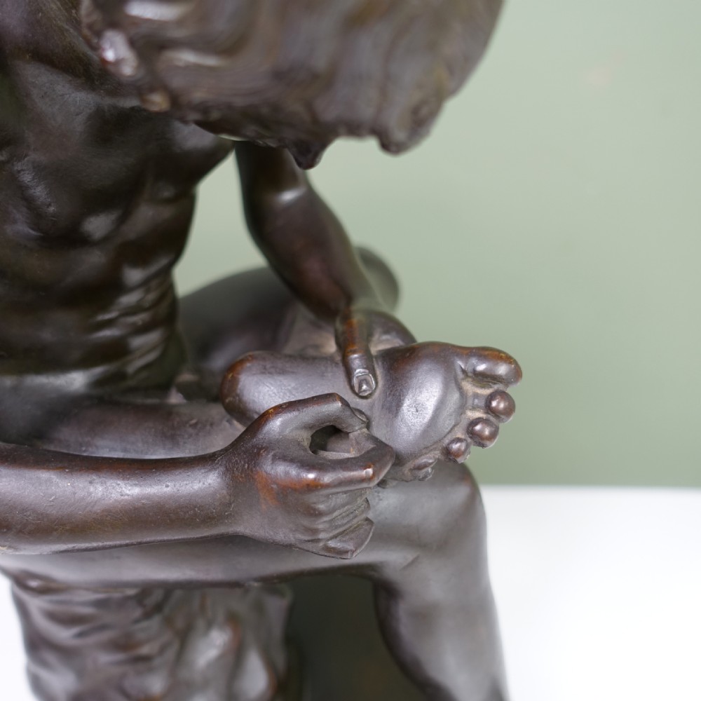 19TH C BRONZE 'IL SPINARIO' View V