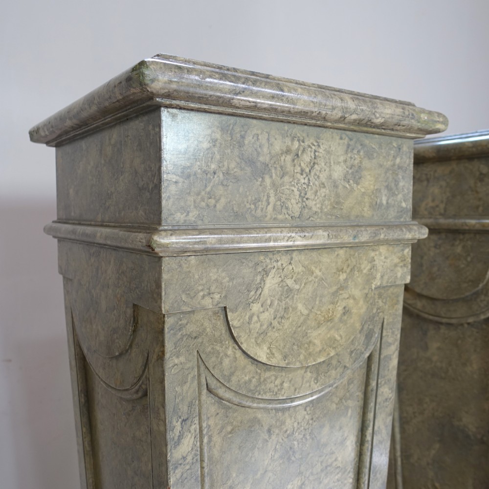 PAIR OF SIMULATED MARBLE PEDESTALS View III