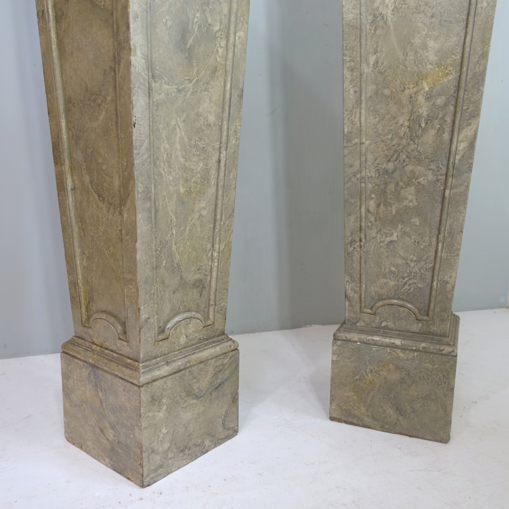 PAIR OF SIMULATED MARBLE PEDESTALS View VII