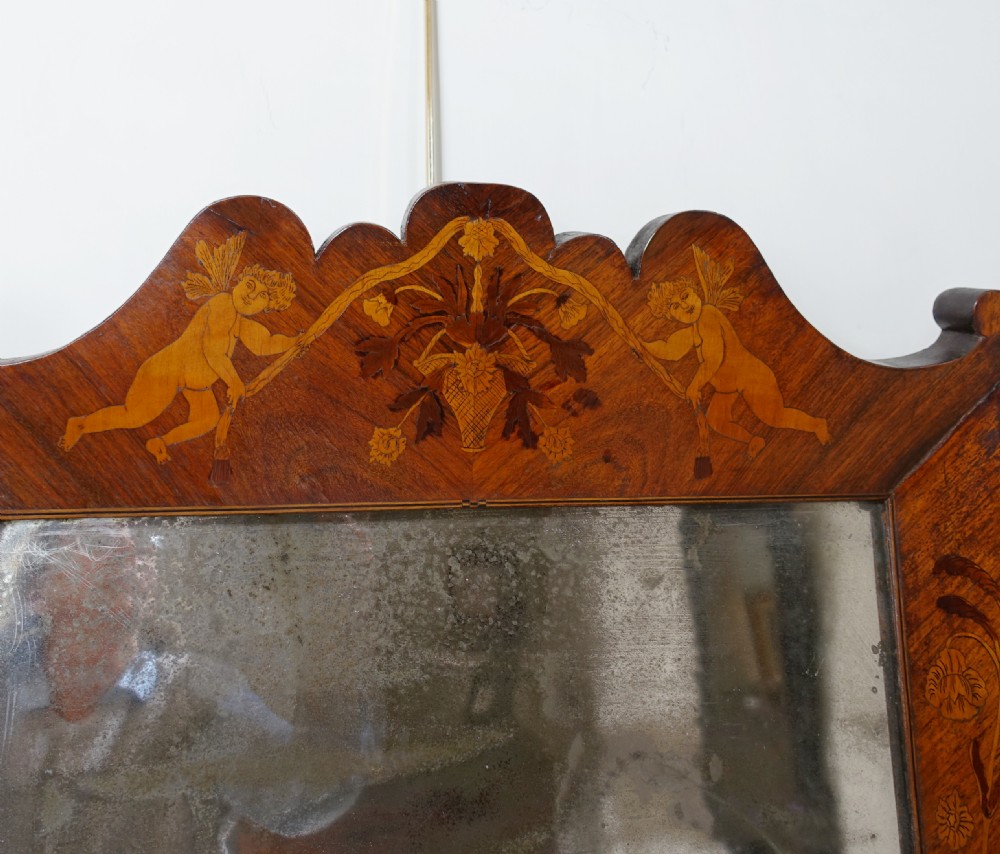 EARLY 19TH C WALNUT INLAID MIRROR View IV
