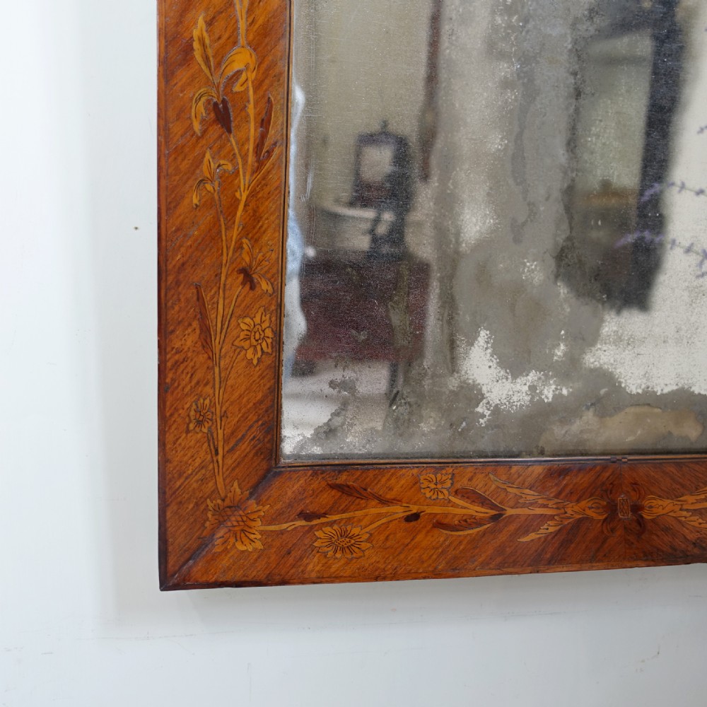 EARLY 19TH C WALNUT INLAID MIRROR View V