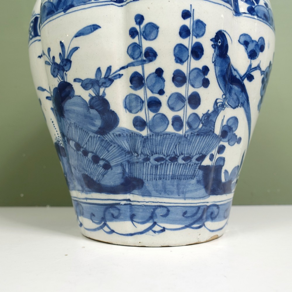 18TH C DELFT MELON SHAPED VASE View V