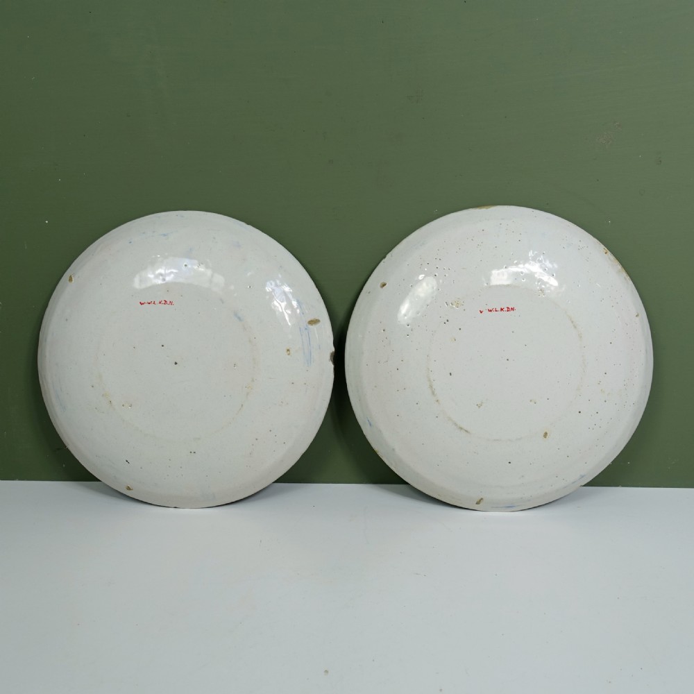 PAIR OF 18TH C DELFT POLYCHROME PLATES View IV