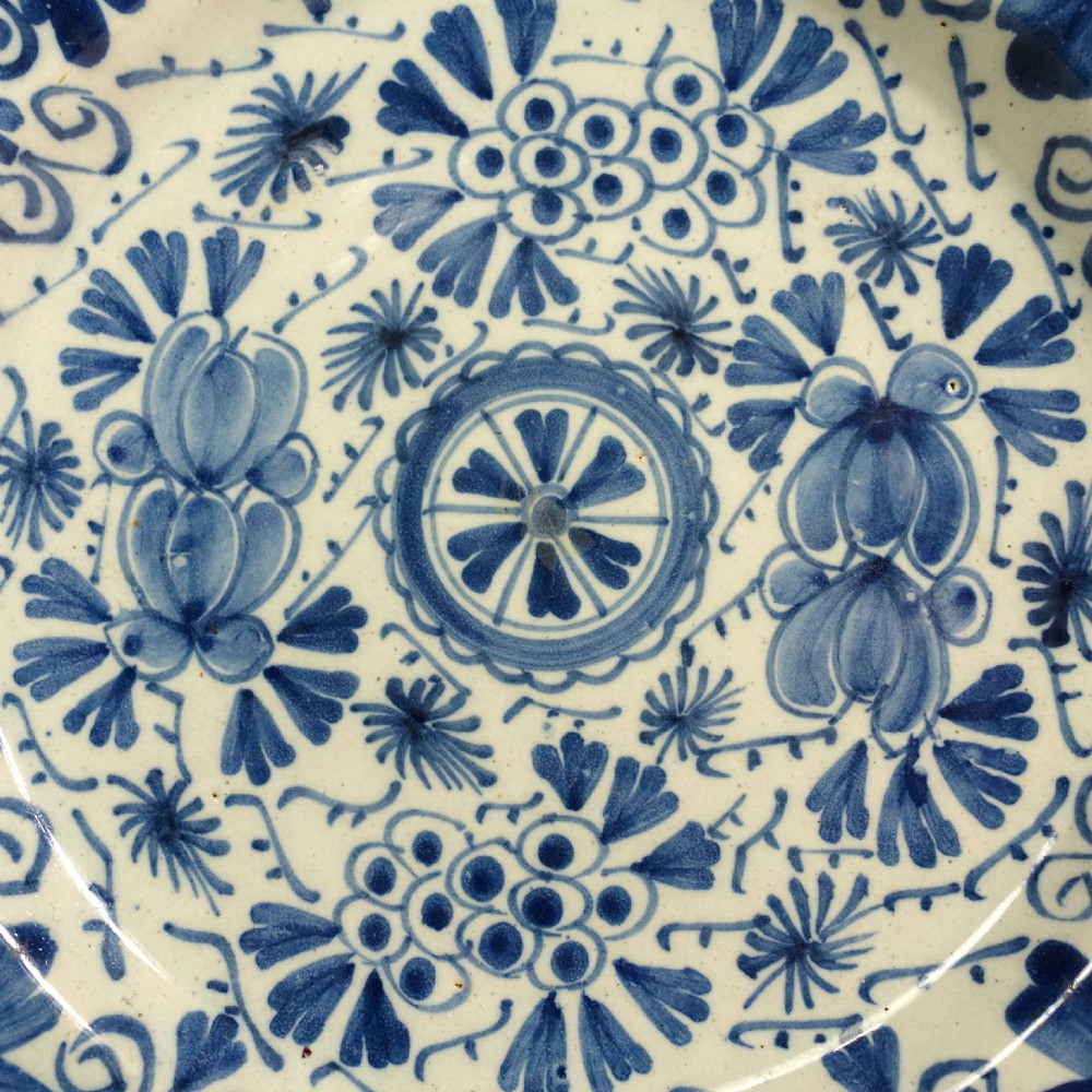 PAIR OF LARGE 18TH C DELFT PLATES View III