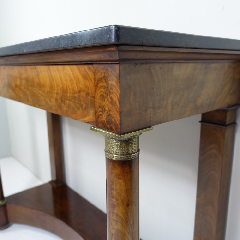 EARLY 19TH C MAHOGANY & MARBLE CONSOLE TABLE View IV
