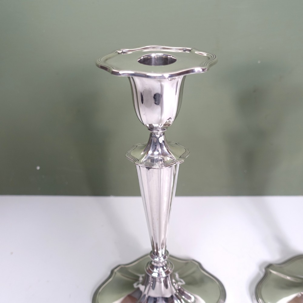 PAIR OF SILVER CANDLESTICKS, SHEFFIELD 1908 View VI
