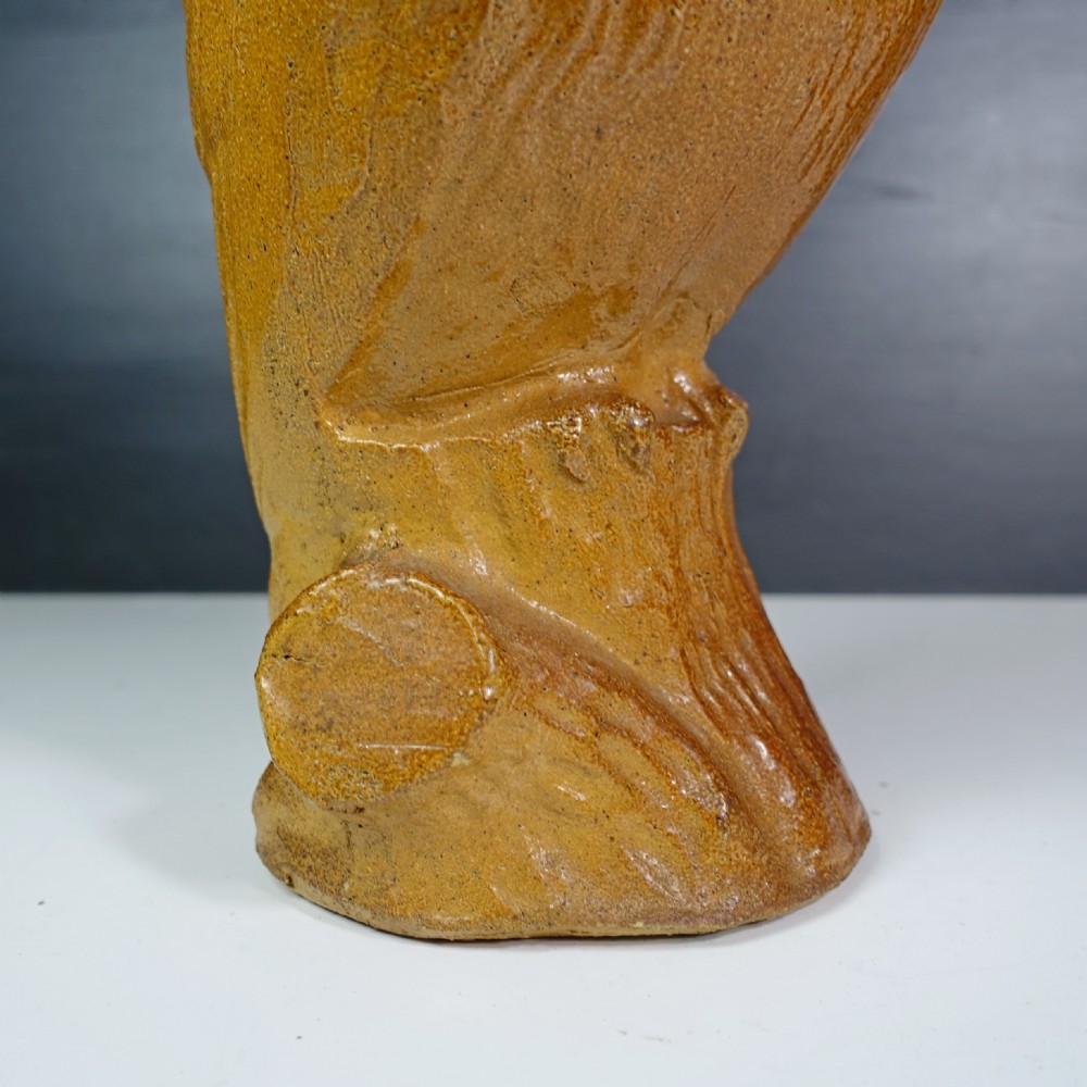 19TH C STONEWARE & SALTGLAZED OWL View V