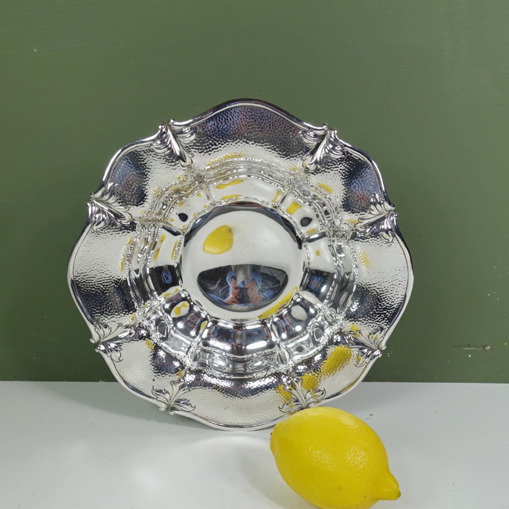 19TH C SILVER PLATED CENTRE BOWL View IV