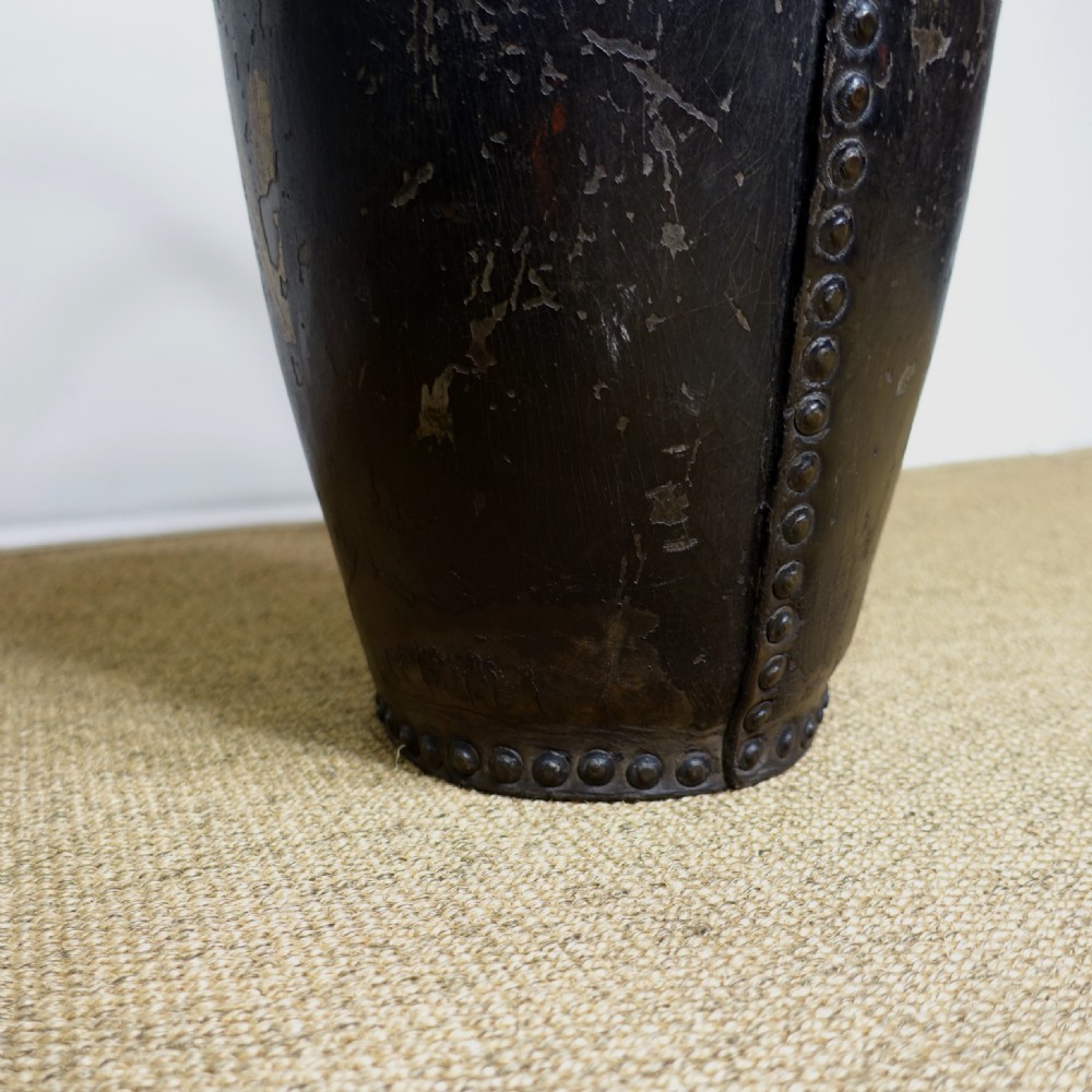 19TH C LEATHER BUCKET View IV