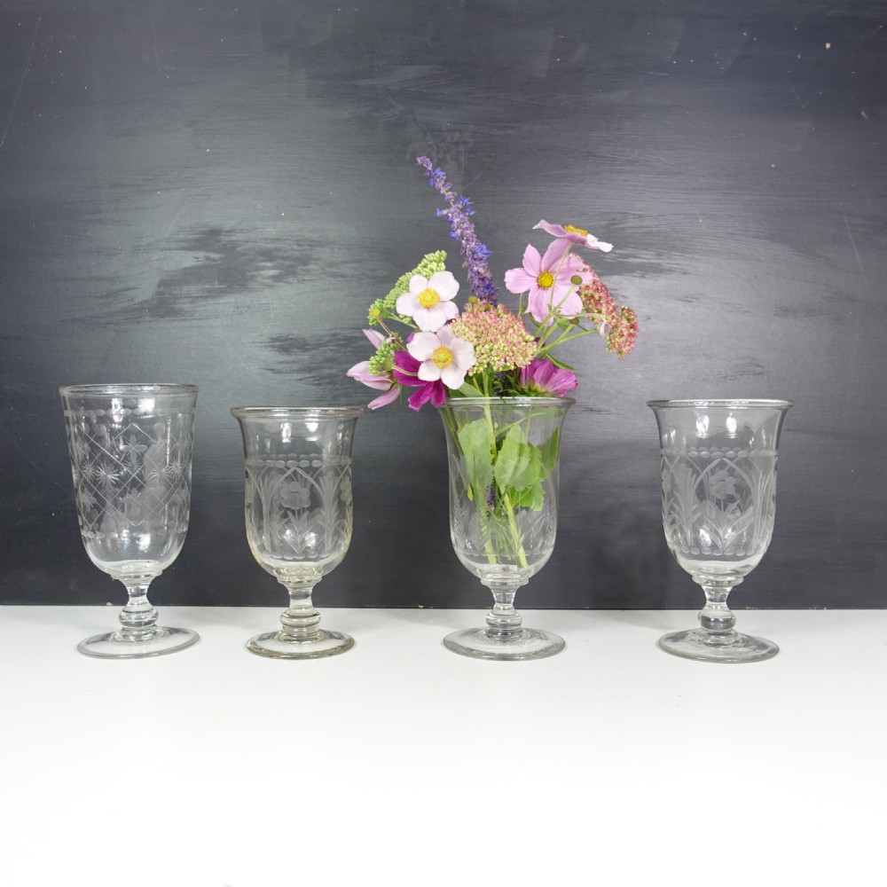 Four 19th Century Celery Vases