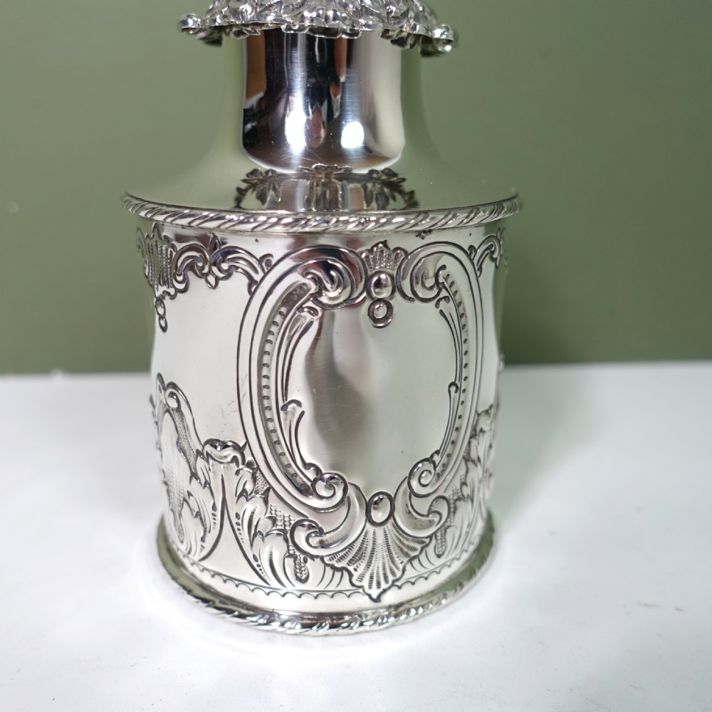 SOLID SILVER TEA CADDY, 1902 View V