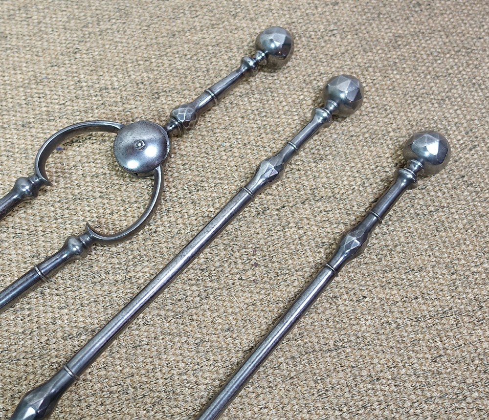 SET OF GEORGE III STEEL FIRE TOOLS View III