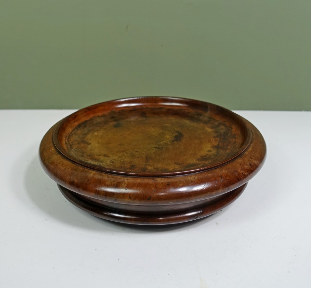19TH C ROLLING MAHOGANY COASTER
