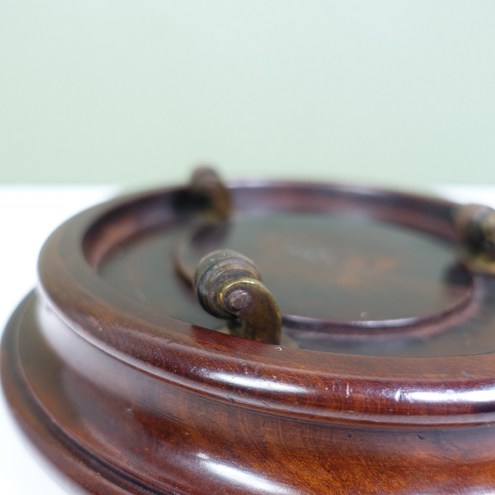19TH C ROLLING MAHOGANY COASTER View V