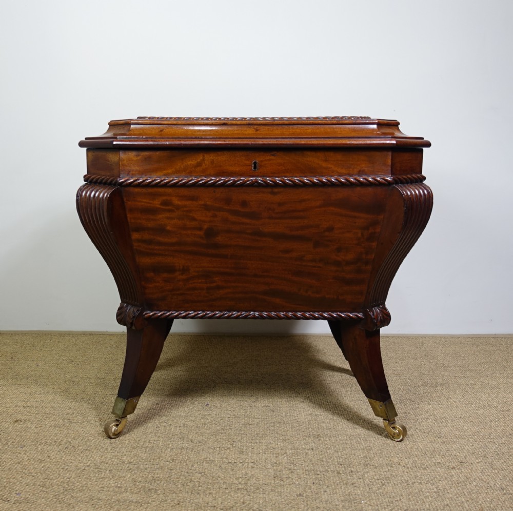 19TH C MAHOGANY WINE COOLER, CELLARETTE