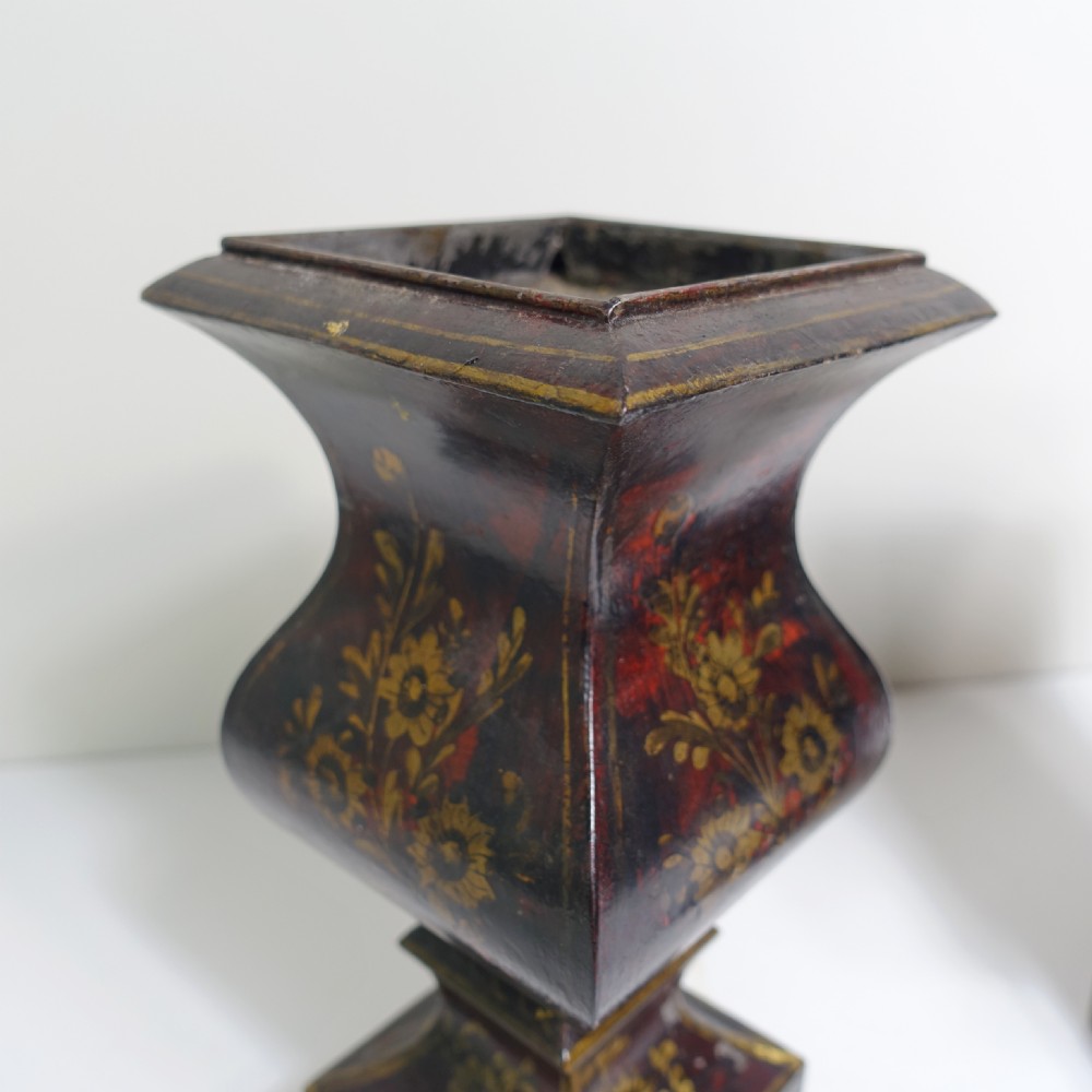 PAIR OF EARLY 19TH C TOLE VASES View V