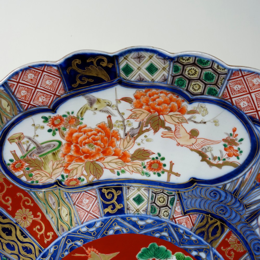 LARGE HIGHLY DECORATED 19TH C IMARI CHARGER View III