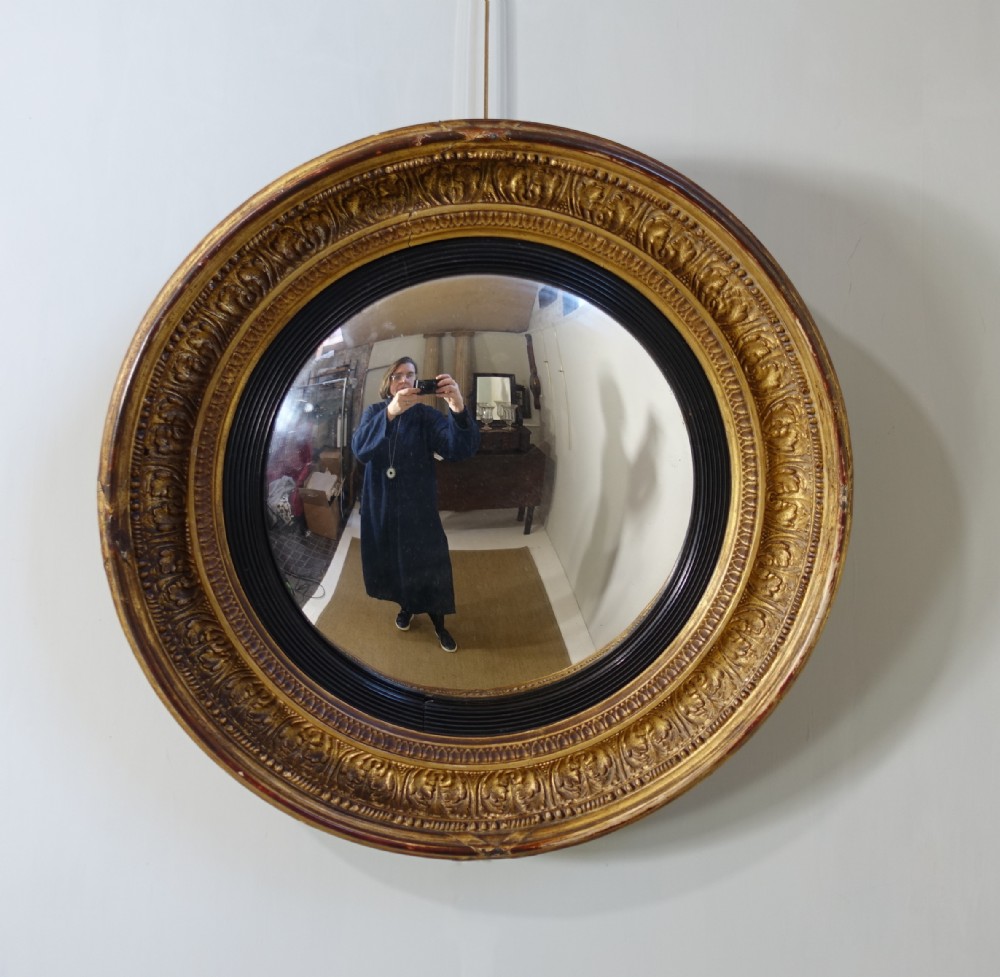 REGENCY GILT CONVEX MIRROR