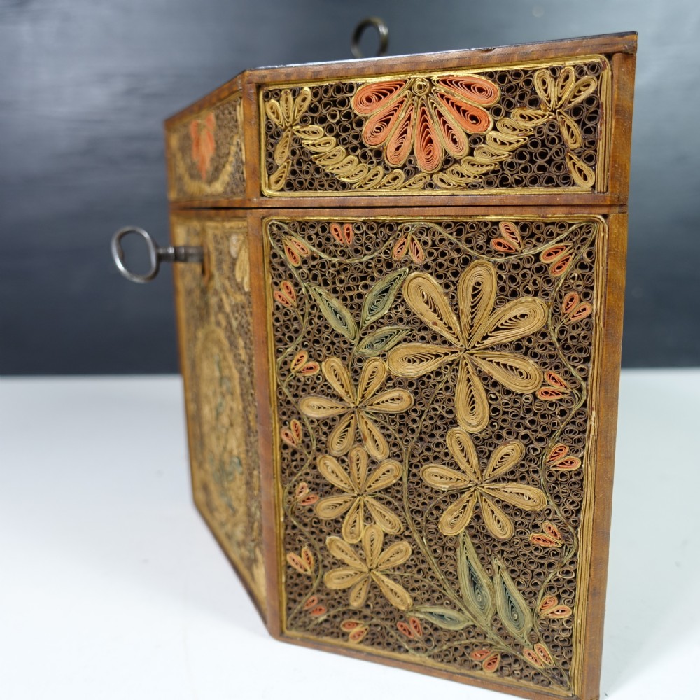 18TH C ROLLED PAPER TEA CADDY View III