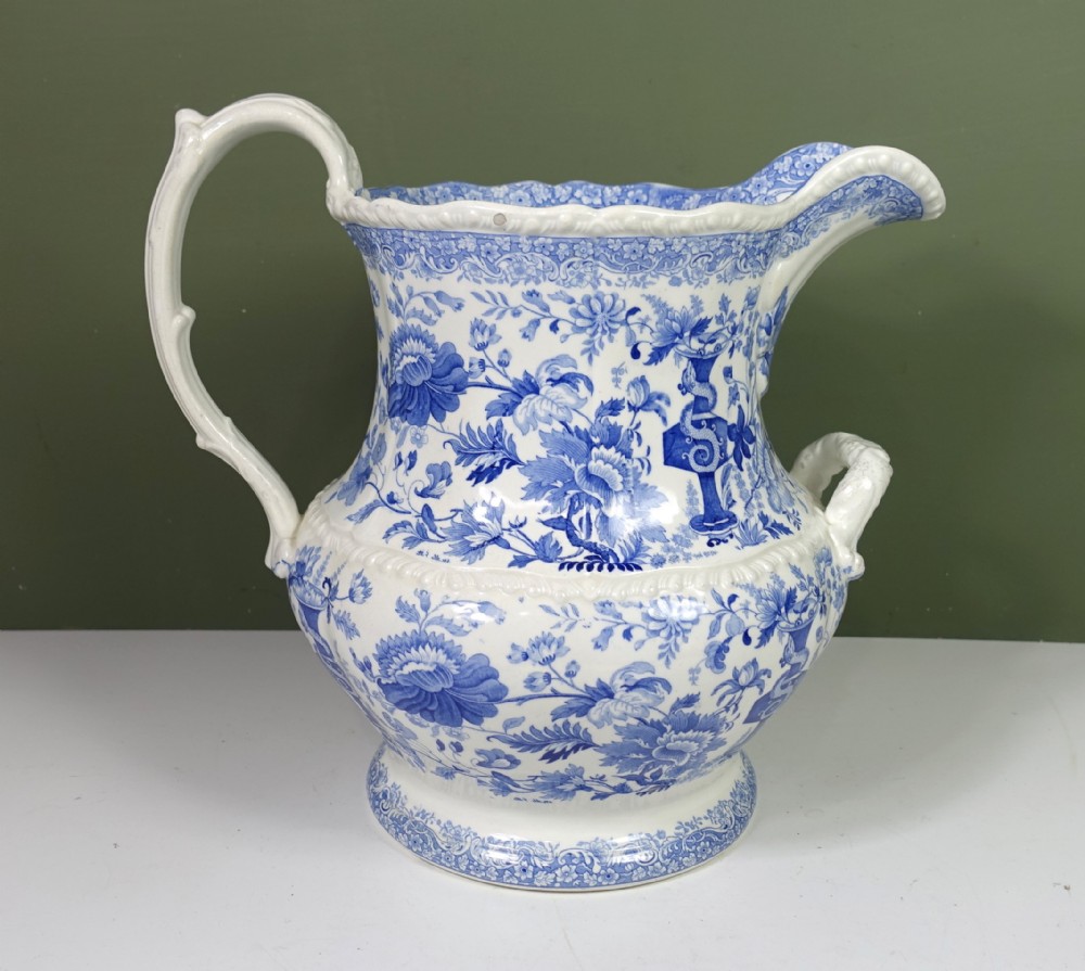 LARGE 19TH C MASONS 'FLORENTINE'  JUG