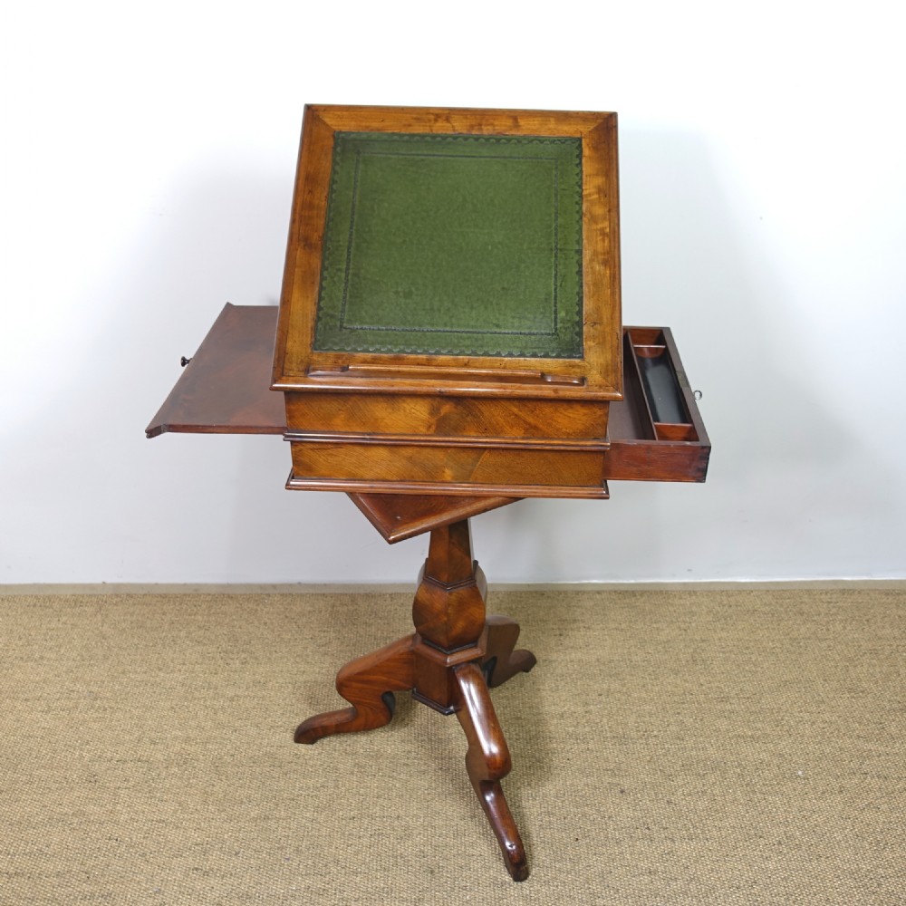 UNUSUAL EARLY 19TH C MAHOGANY READING TABLE View IV