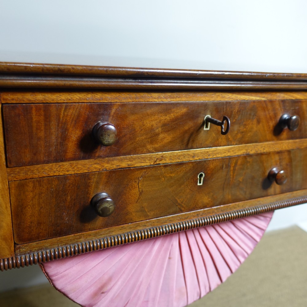 19TH C MAHOGANY SEWING TABLE View III