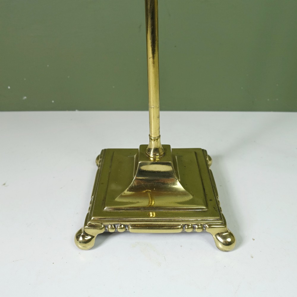 19TH C ADJUSTABLE  BRASS LAMP View II