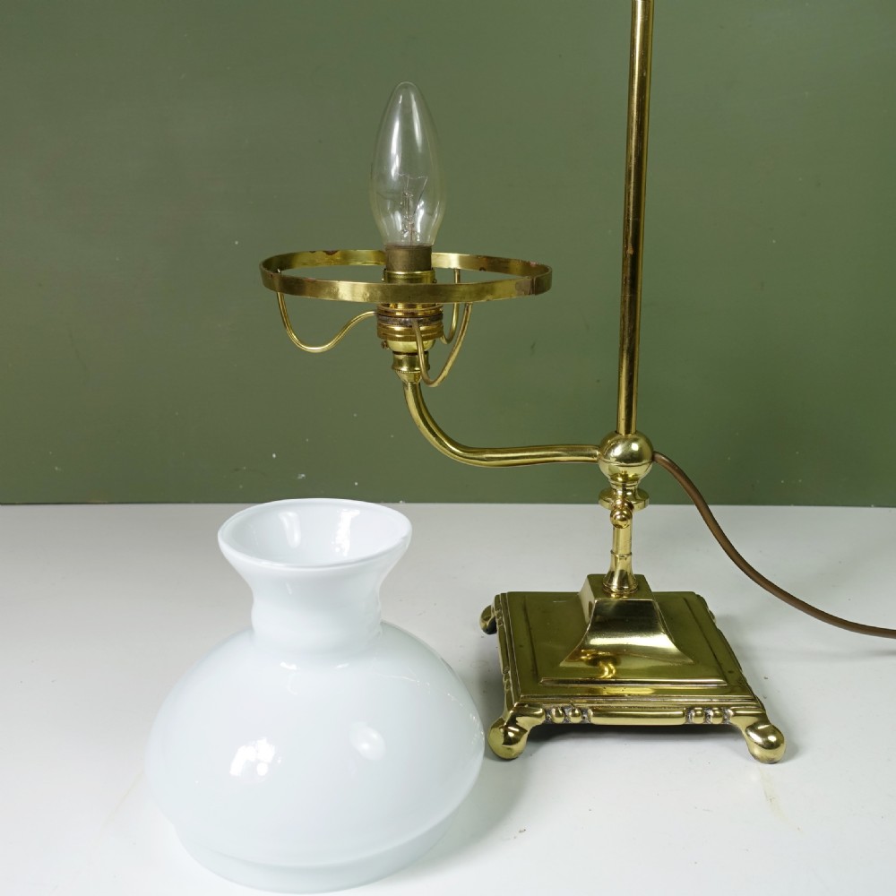 19TH C ADJUSTABLE  BRASS LAMP View V