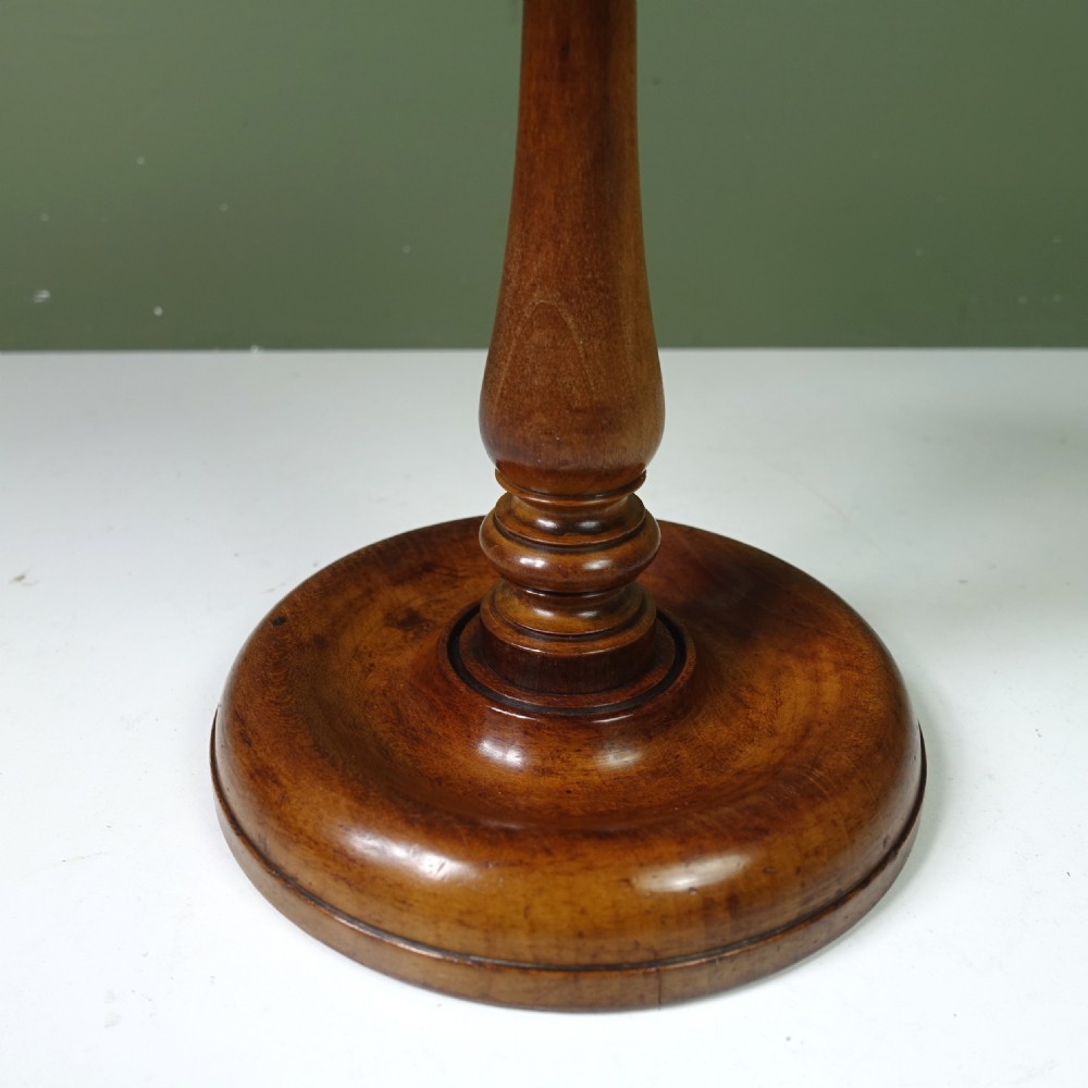 19TH C FRUITWOOD CANDLE STAND View II