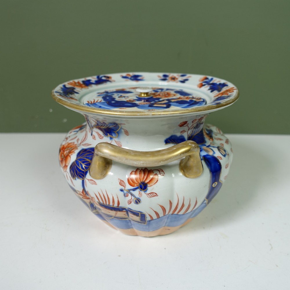 19TH C IMARI PATTERN ICE PAIL View V